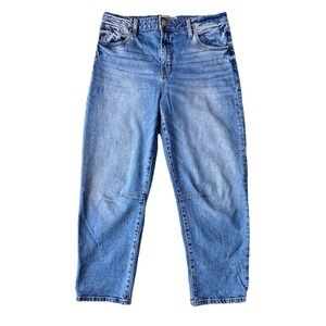 KUT from the Kloth Ashley High Rise Slouchy Barrel Jeans Size 32x27 Med Wash